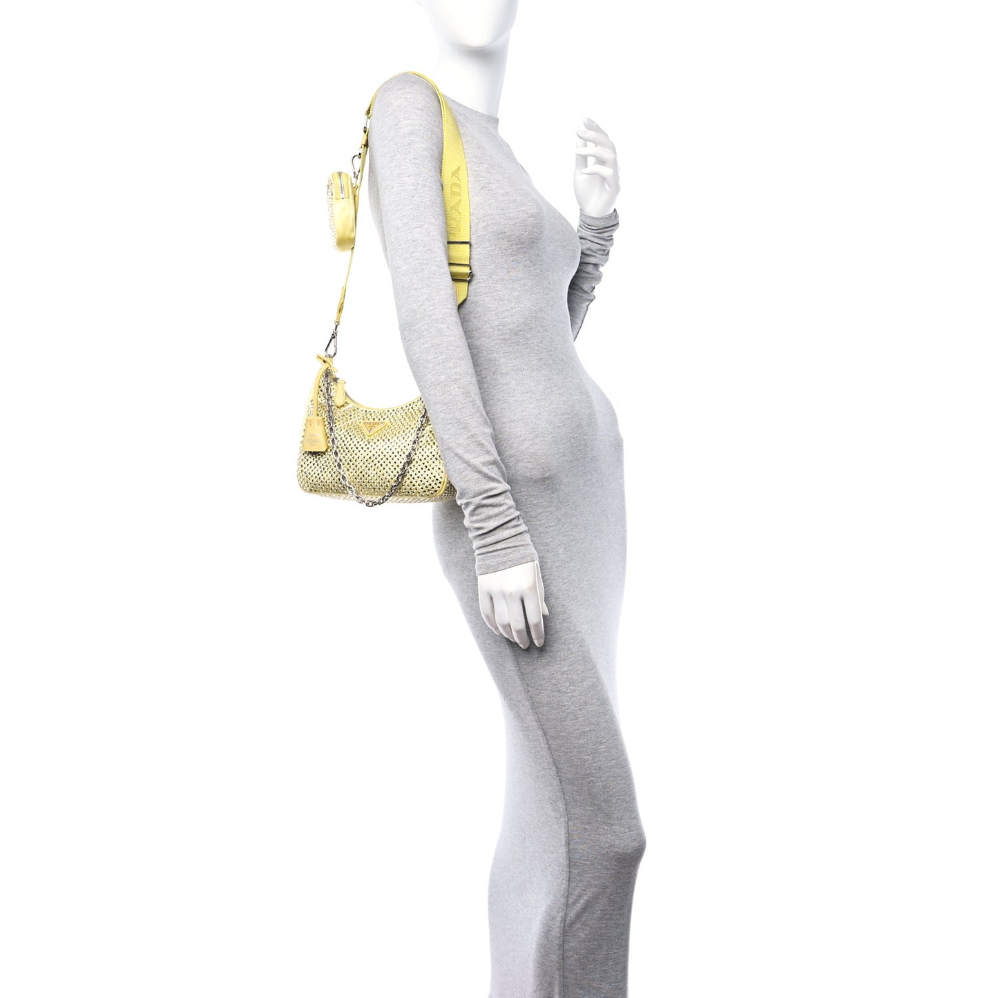 Satin Crystal Re-Edition 2005 Shoulder Bag Ananas