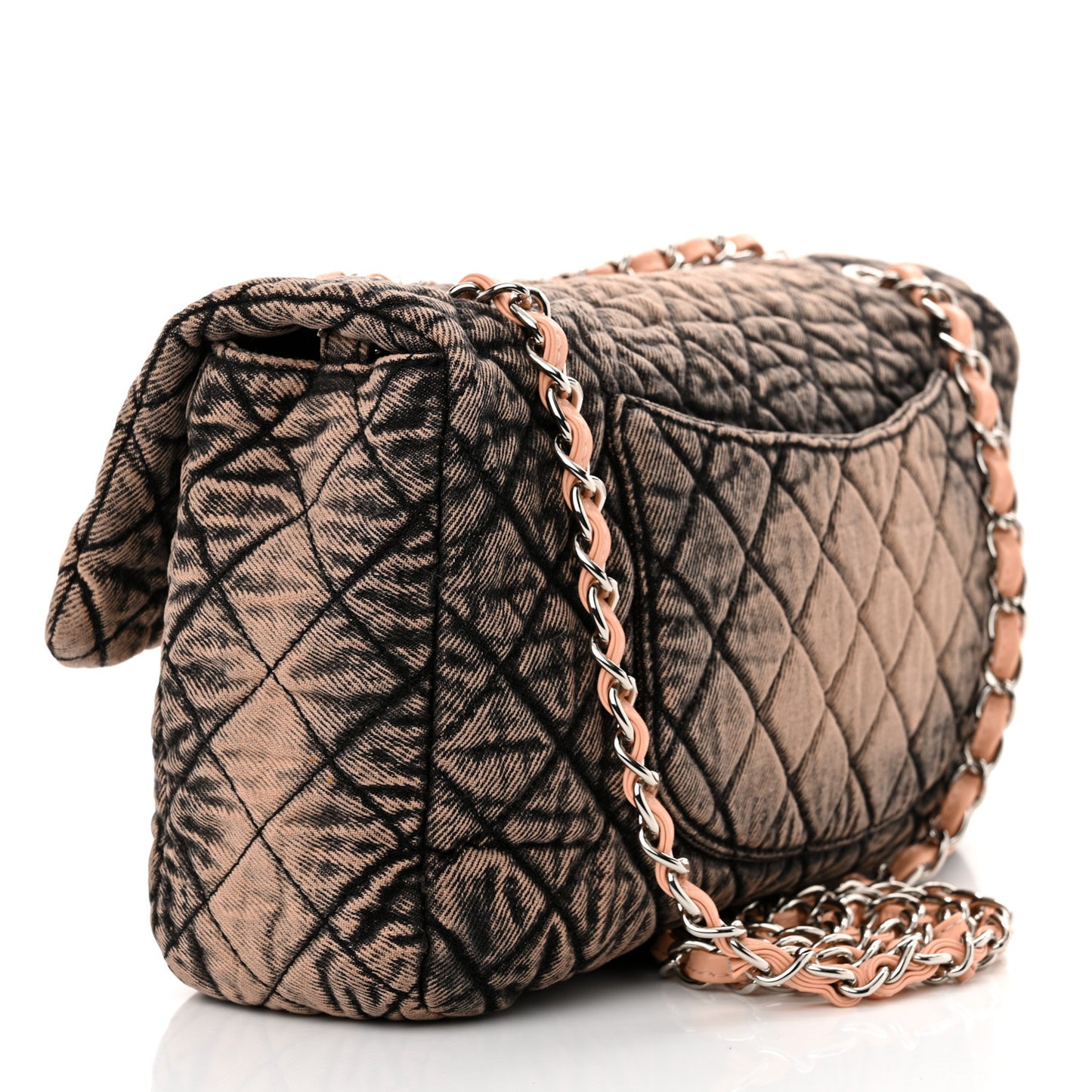 Denim Quilted Denimpression Flap Rose Clair