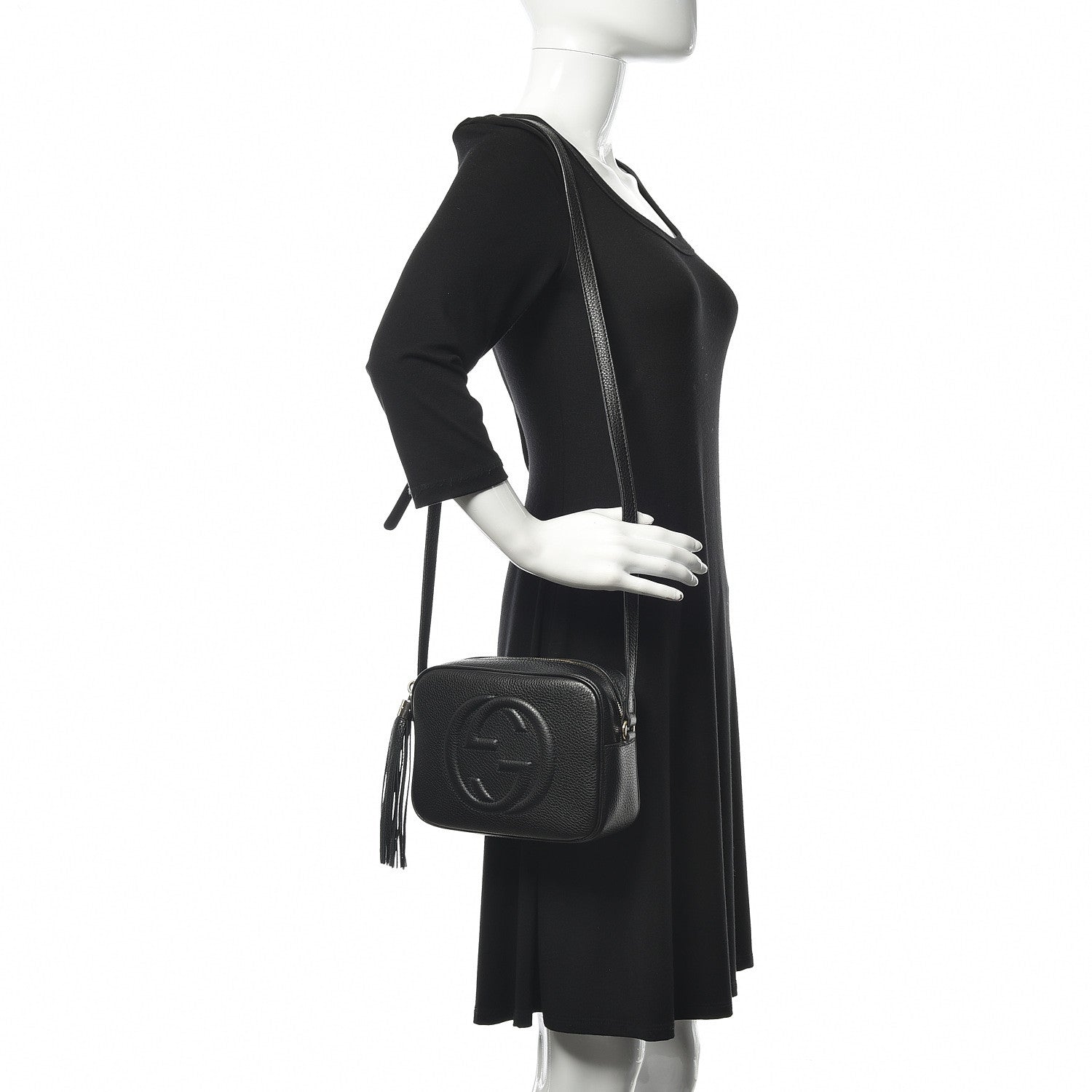 Gucci Pebbled Calfskin Small Soho Disco Bag Black 2 of 10
