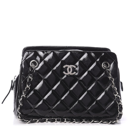 Chanel Patent Quilted Tote Black 1 of 10