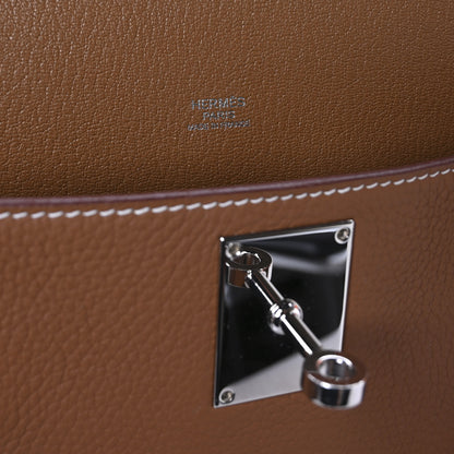 Hermes Taurillon Clemence Jypsiere 31 Gold 6 of 12