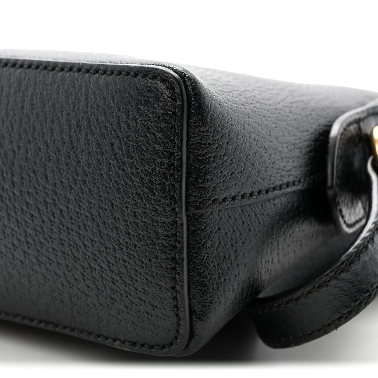 Gucci Calfskin GG Web Small Ophidia Dome Shoulder Bag Black 10 of 11