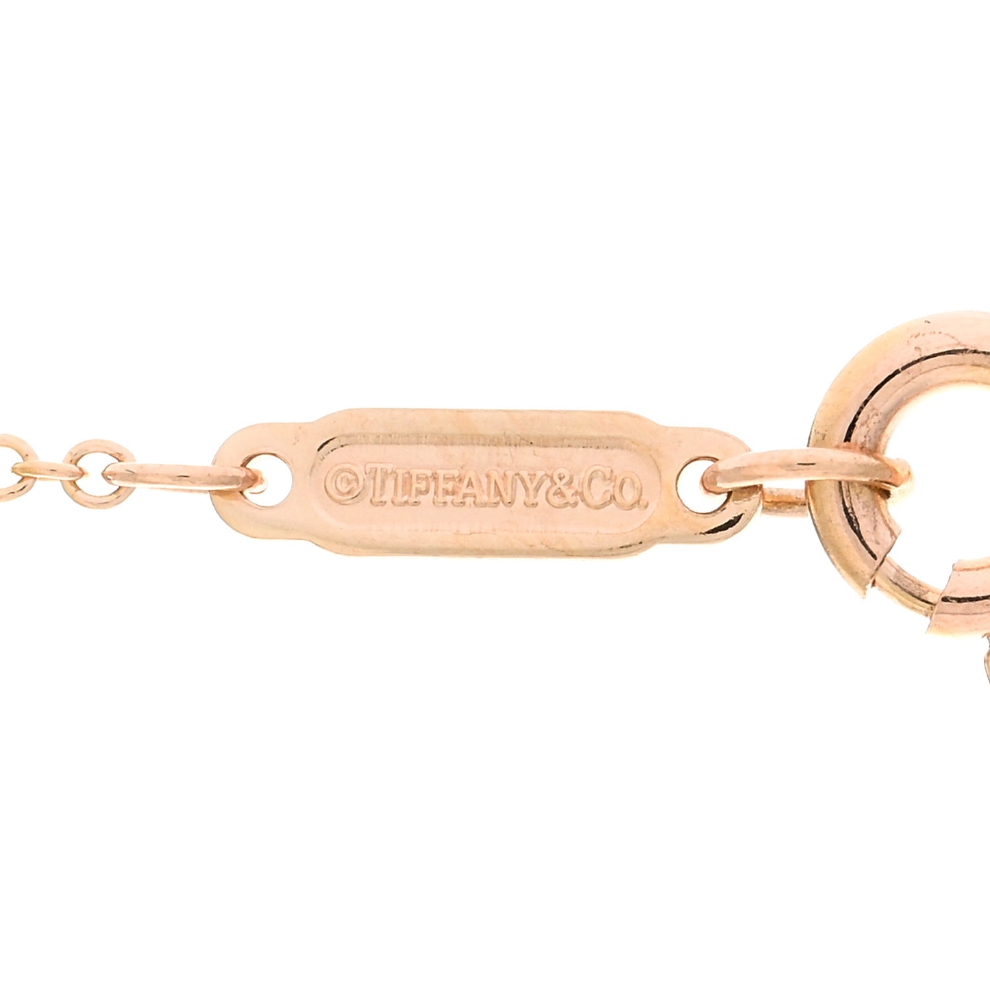 18K Rose Gold Diamond Round Victoria Key Pendant Necklace