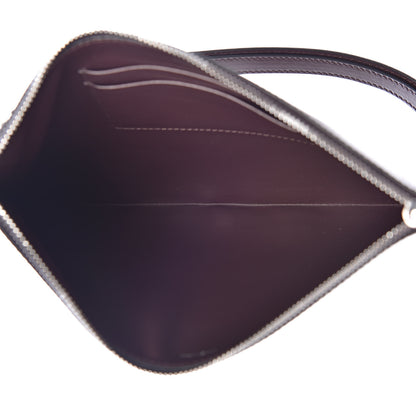 Burberry Calfskin Cow Print TB Zip Pouch Mahogany 5 of 7