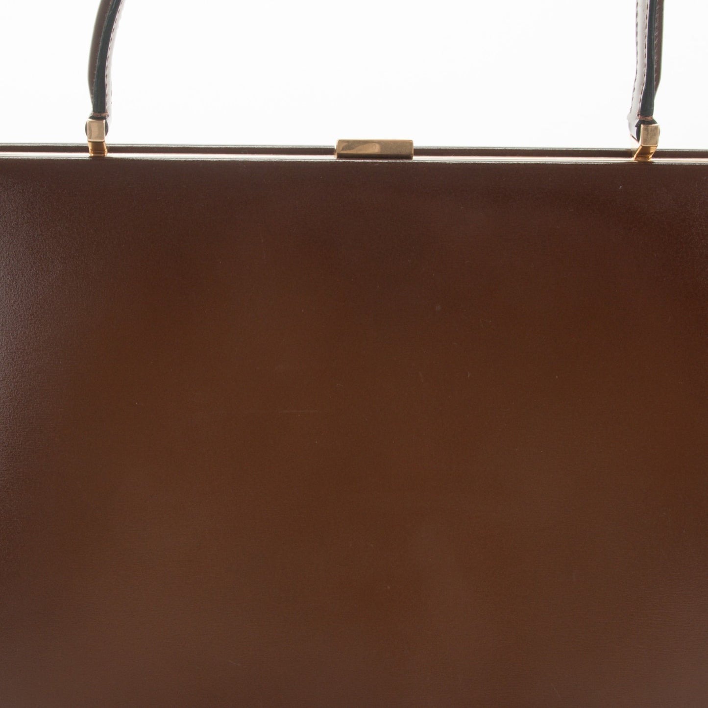 Patina Box Calfskin Medium Clasp Bag Camel