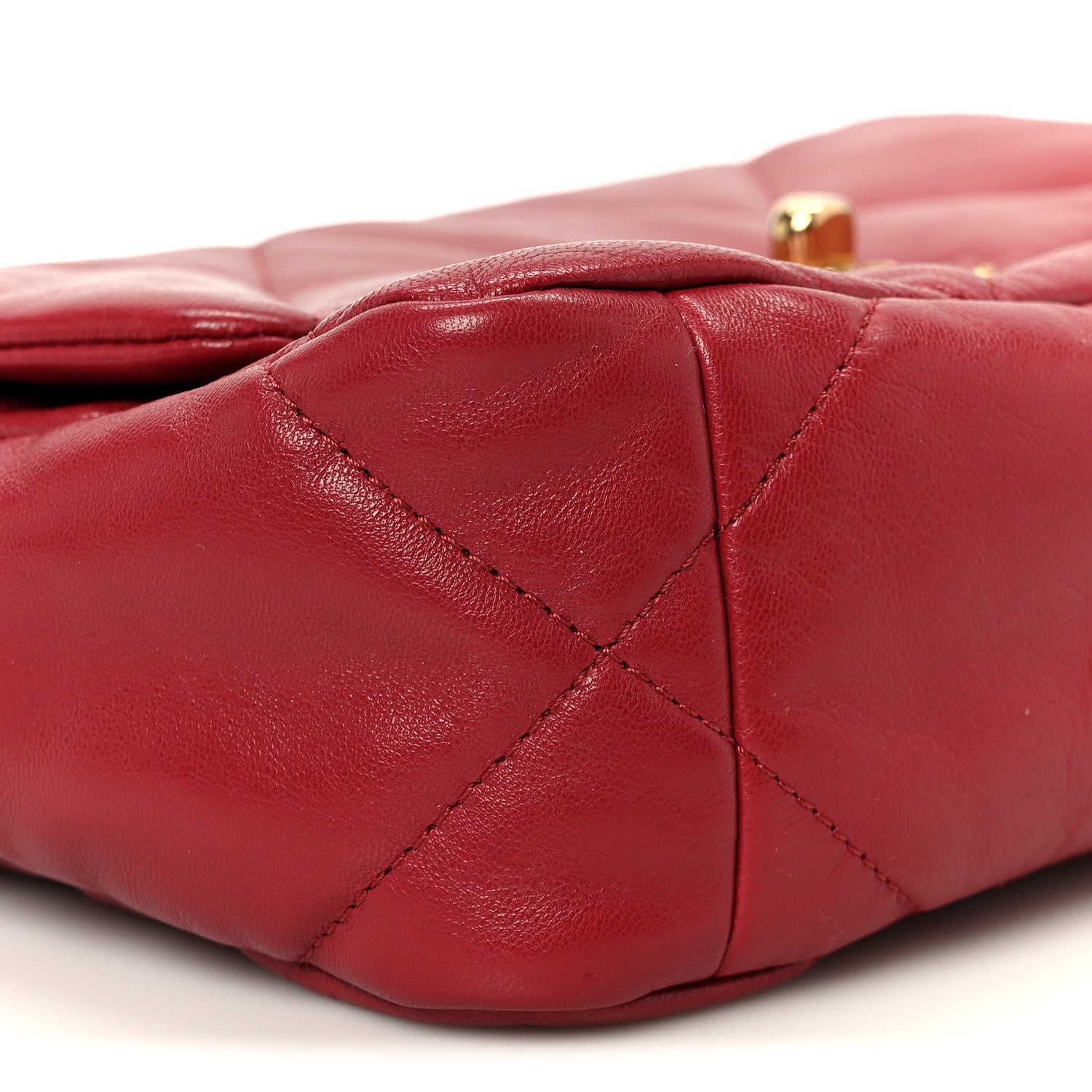 Chanel Goatskin Quilted Medium Chanel 19 Flap Red 9 of 11