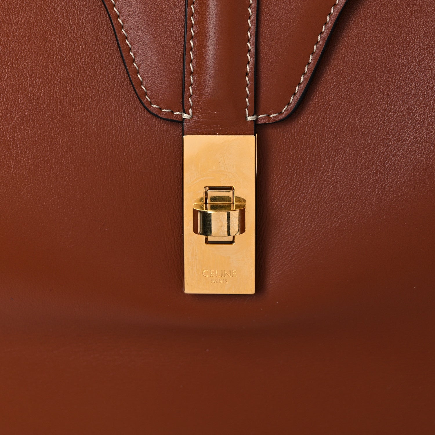 Celine Calfskin Large Soft 16 Bag Tan 9 of 10