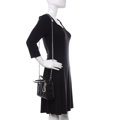 Christian Dior Lambskin Cannage Mini Lady Dior Black 2 of 11