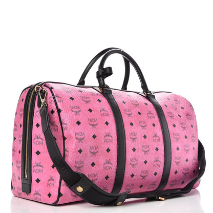 MCM Visetos Medium Traveler Weekender Bag Pink 3 of 8