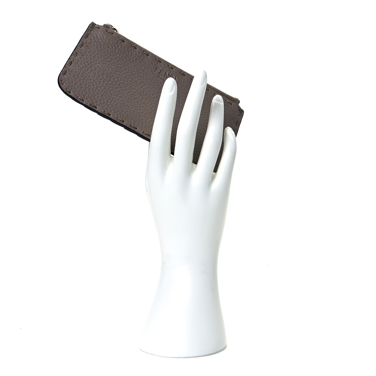 Fendi Cuoio Romano Selleria Zip Card Holder Corda 2 of 7