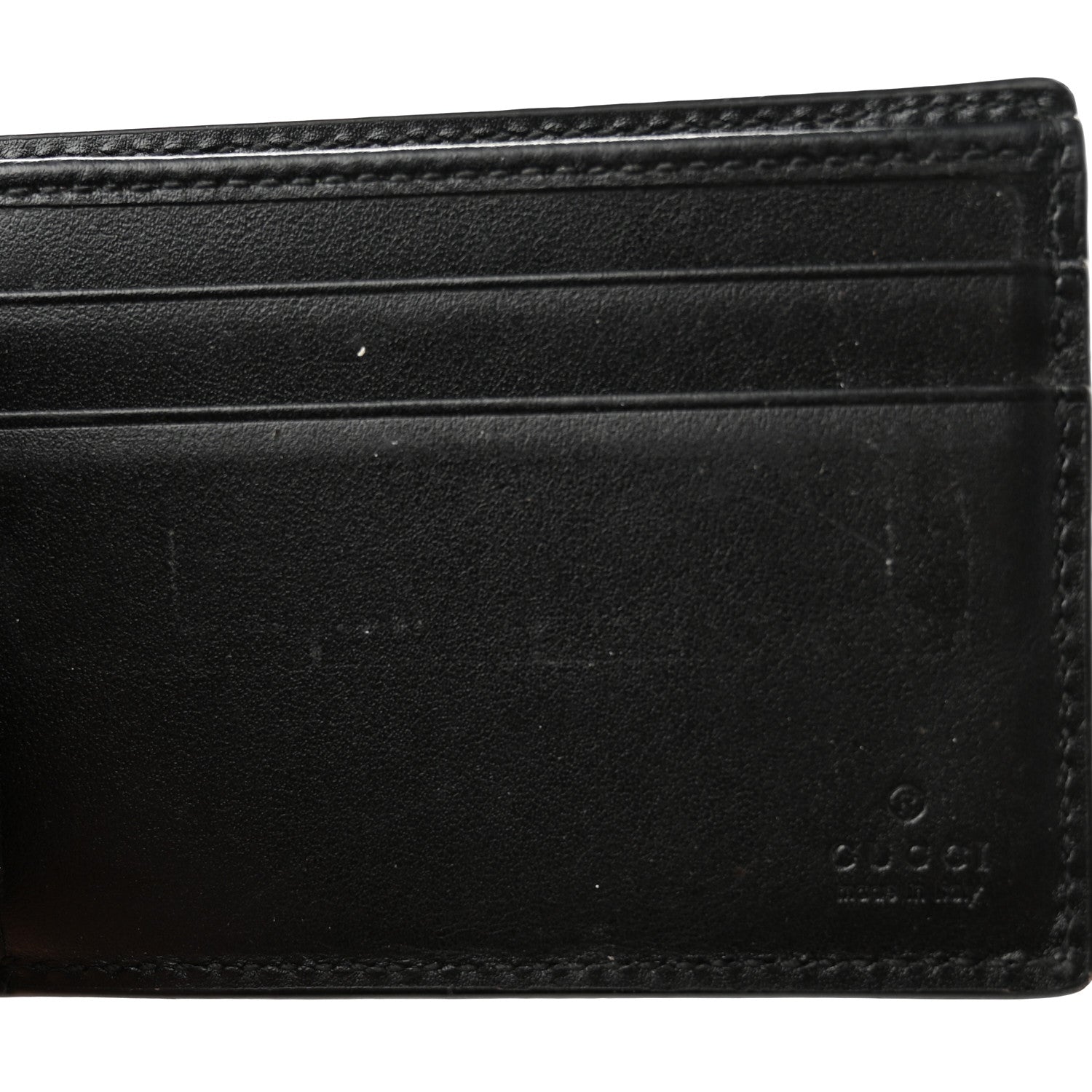 Gucci Calfskin GG Tennis Embossed Bi-Fold Wallet Black 9 of 13