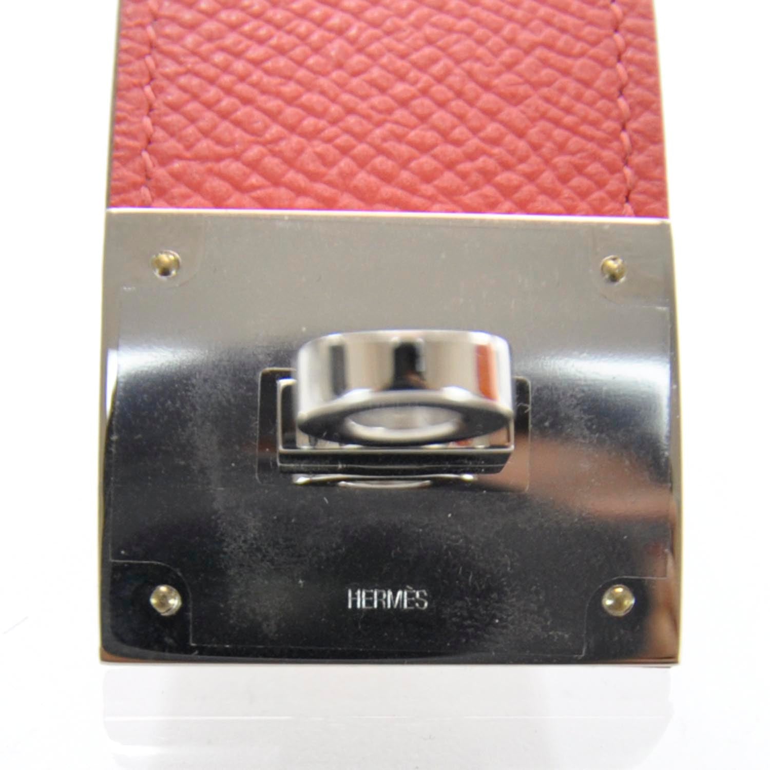 Hermes Epsom Kelly Dog Bracelet Rose Jaipur 5 of 5