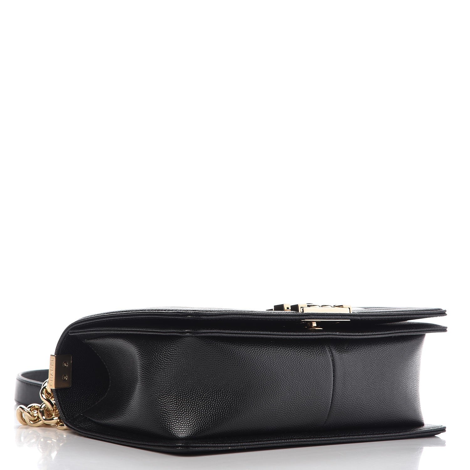 Chanel Caviar Chevron Quilted Medium Boy Flap Black 4 of 9