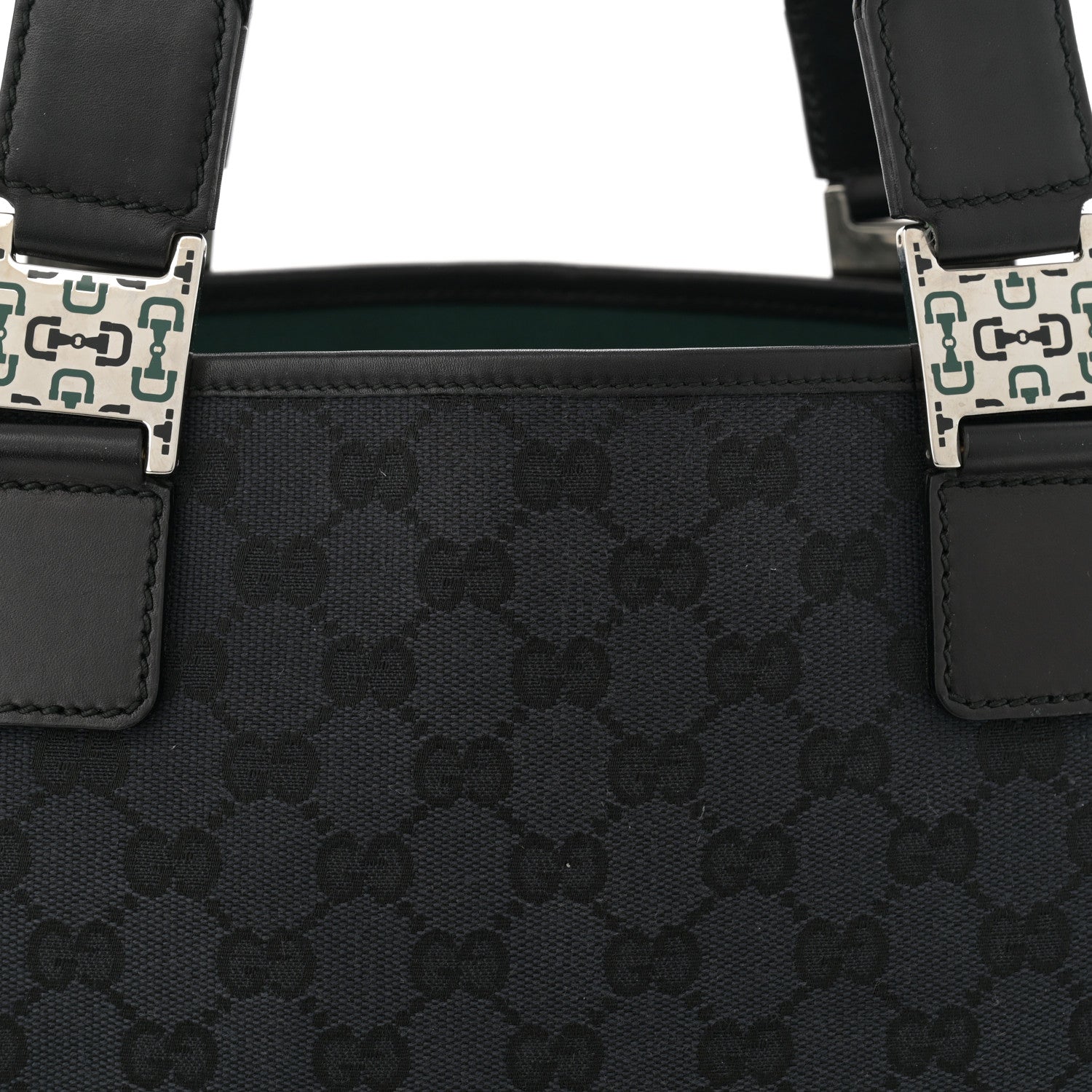 Gucci Canvas Monogram Tote Black 8 of 11