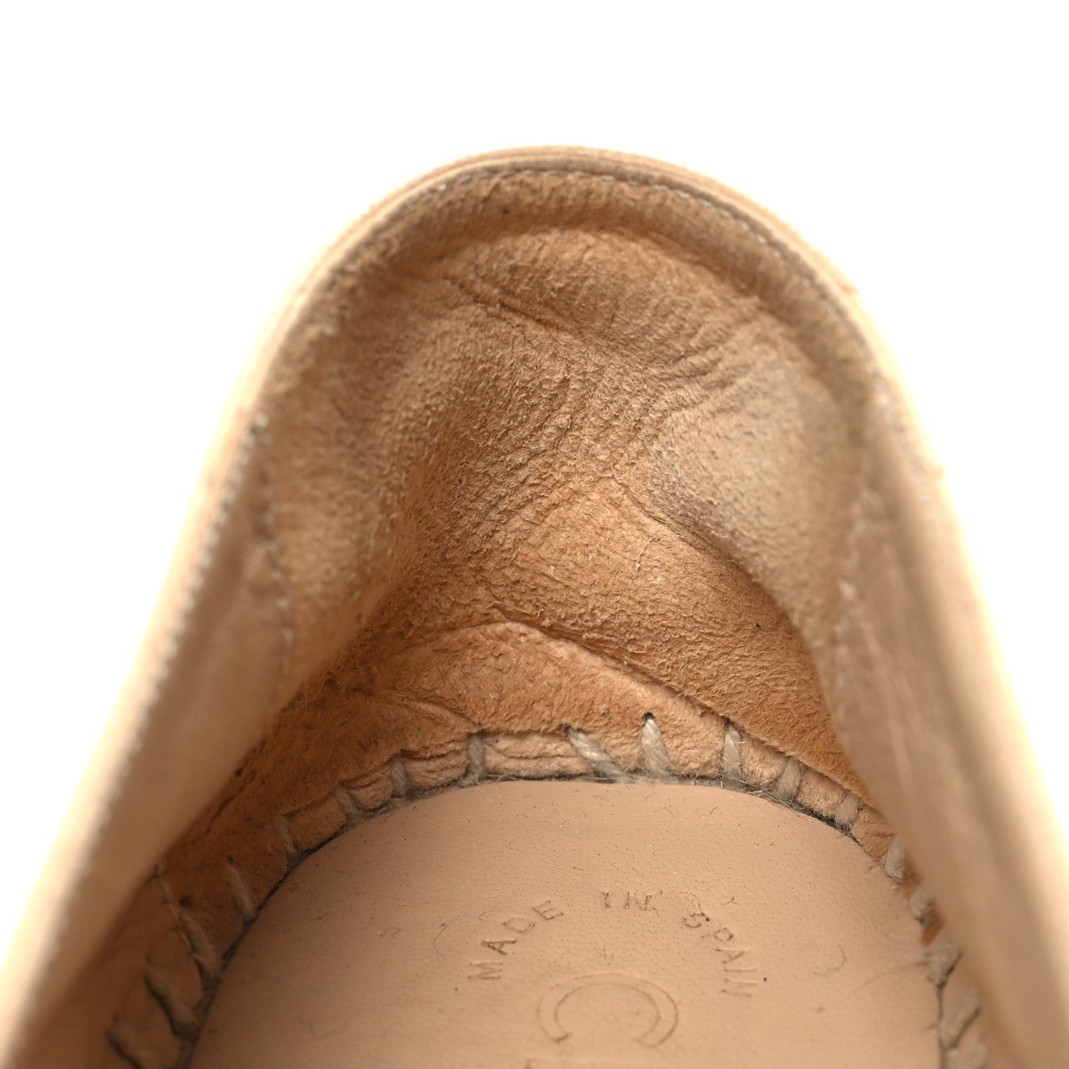 Chanel Lambskin CC Espadrilles 38 Beige Black 11 of 11