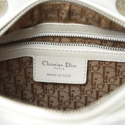Christian Dior Lambskin Cannage Medium Lady Dior White 6 of 16