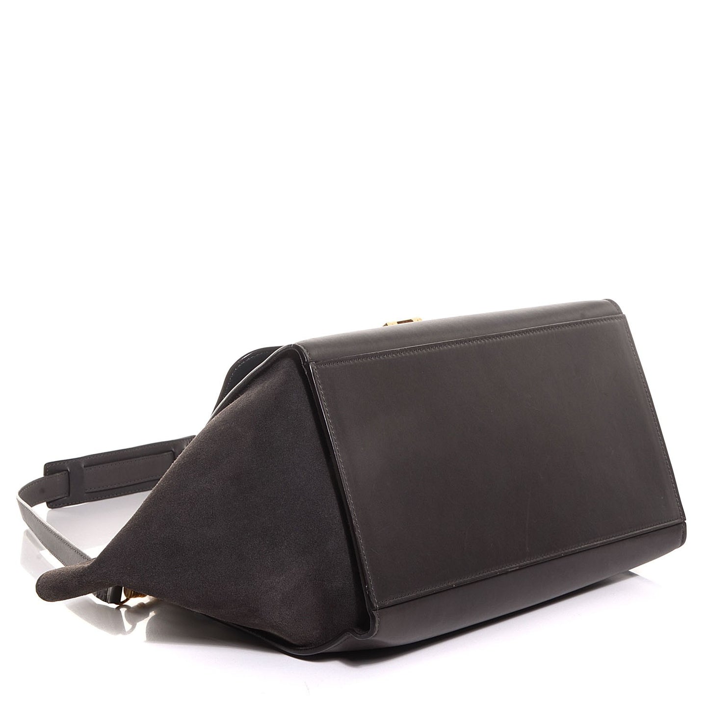 Smooth Calfskin Suede Medium Trapeze Grey