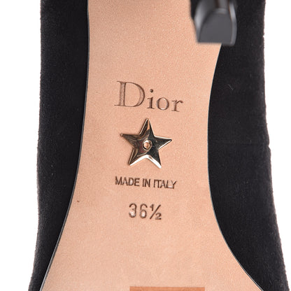 Christian Dior Suede Studded Dioramour Pumps 36.5 Black Gold 6 of 10