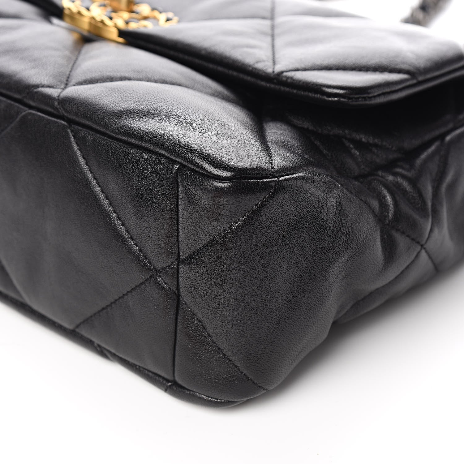 Chanel Lambskin Quilted Large 19 Flap Black 9 of 10