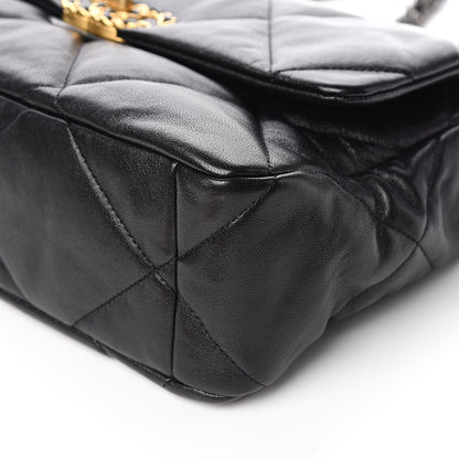 Chanel Lambskin Quilted Large 19 Flap Black 9 of 10