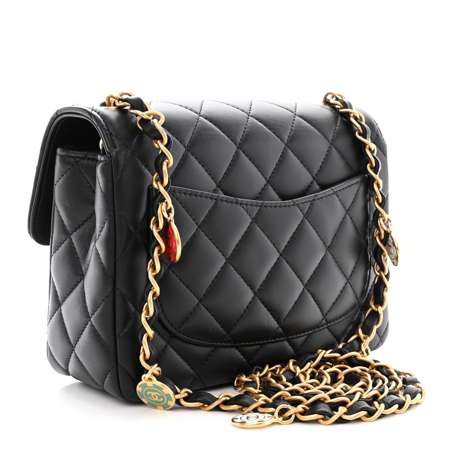 Chanel Lambskin Quilted Casino Chips Mini Flap Black 3 of 11
