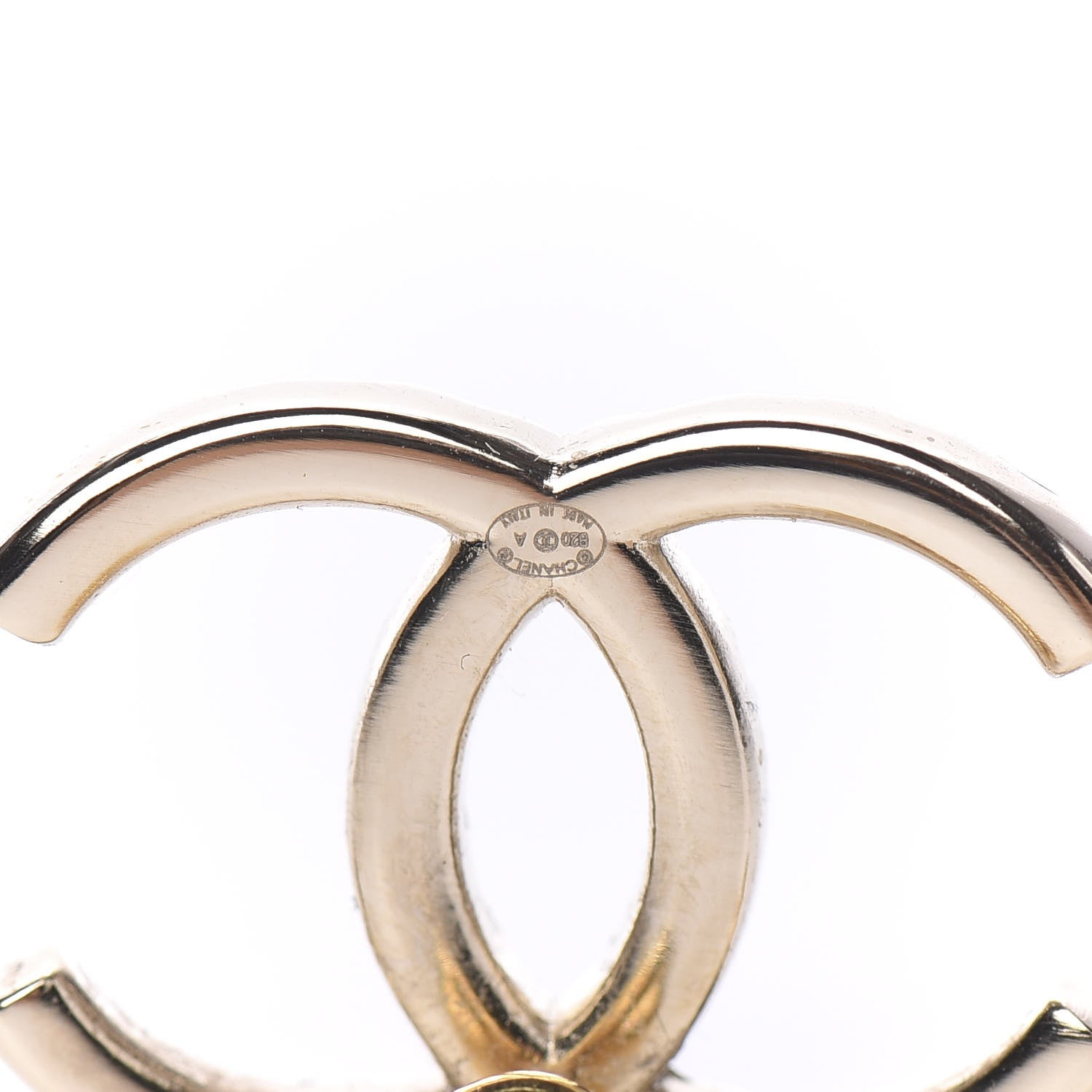 Chanel Baguette Crystal High Society CC Earrings Gold 4 of 5