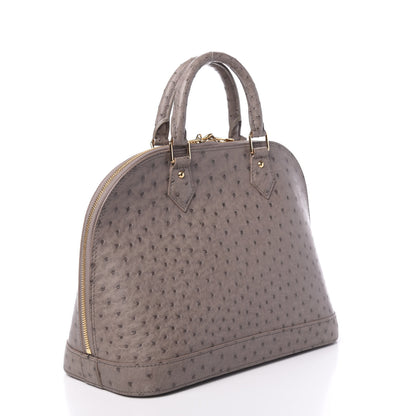 Louis Vuitton Ostrich Alma PM Gris 3 of 9