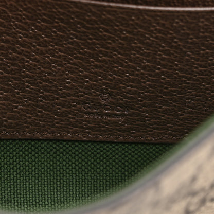 Gucci GG Supreme Monogram Textured Dollar Calfskin Web Mini Ophidia Shoulder Bag Beige Ebony New Acero 6 of 11