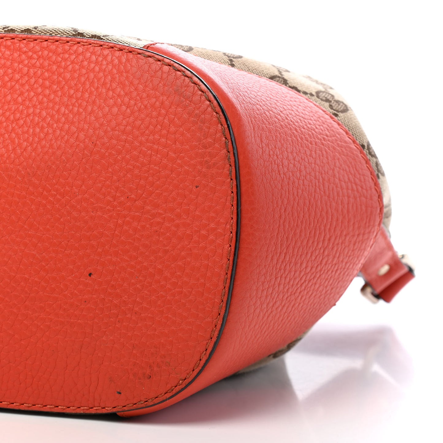 Monogram Cellarius Calfskin Bucket Bag Beige Ebony New Dark Orange
