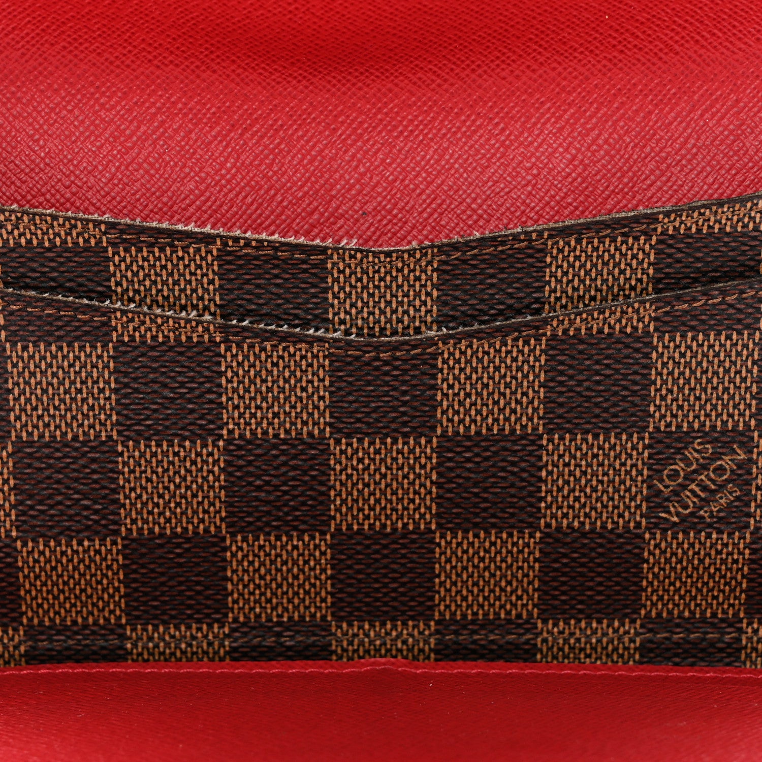 Louis Vuitton Damier Ebene Josephine Wallet Red 6 of 19