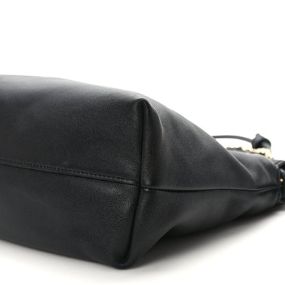 Loewe Mellow Nappa Donut Chain Flamenco Knot Clutch Black 8 of 8