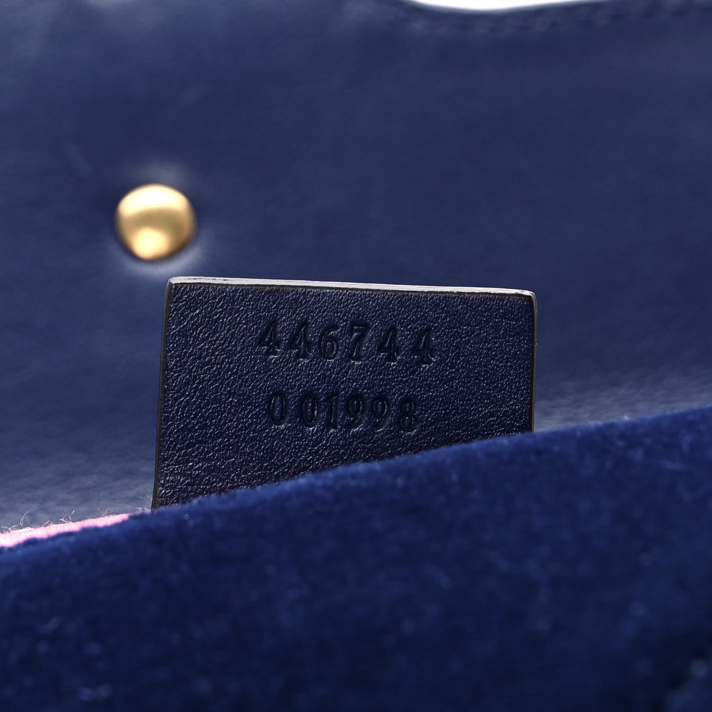 Velvet Matelasse Mini GG Marmont Shoulder Bag Cobalt Blue