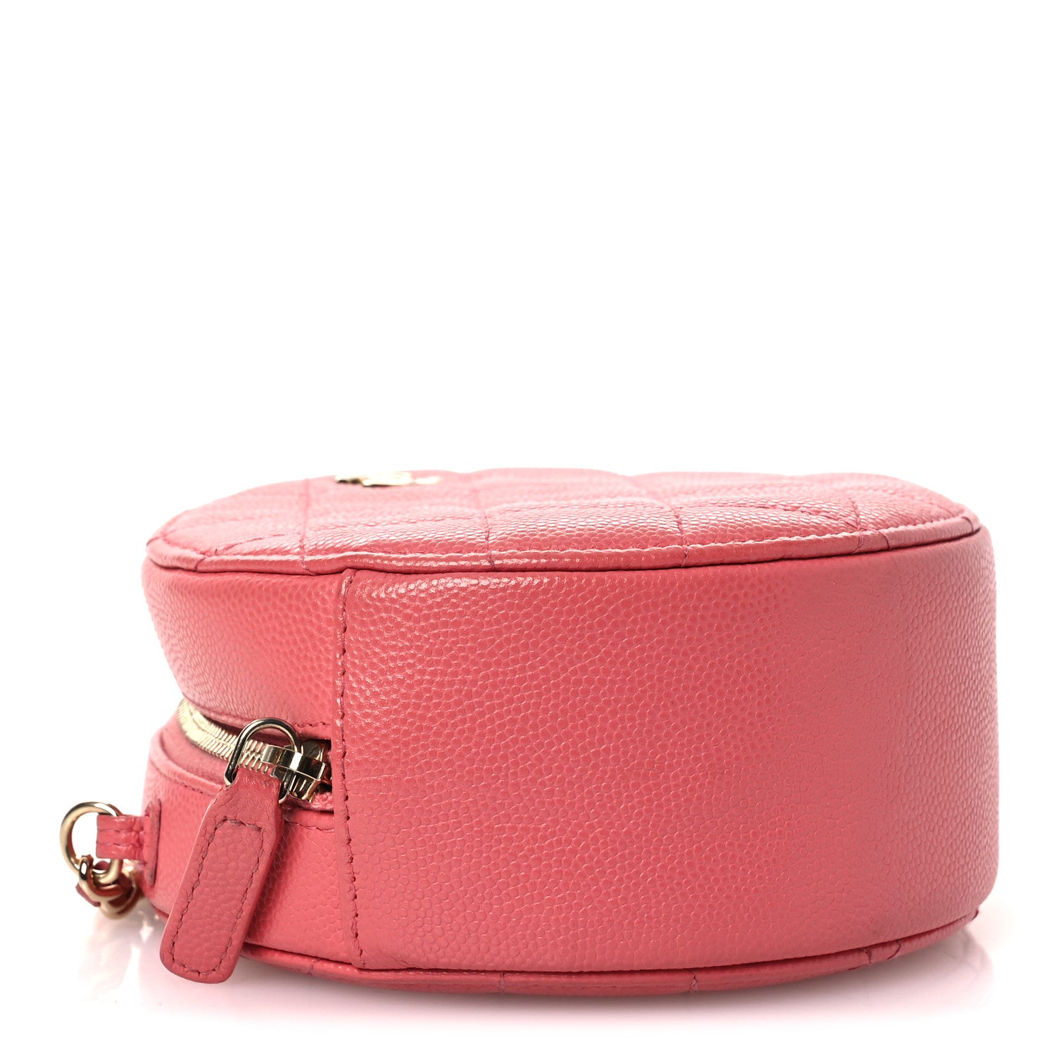 Chanel Caviar Quilted Round Clutch With Chain Pink 4 of 14