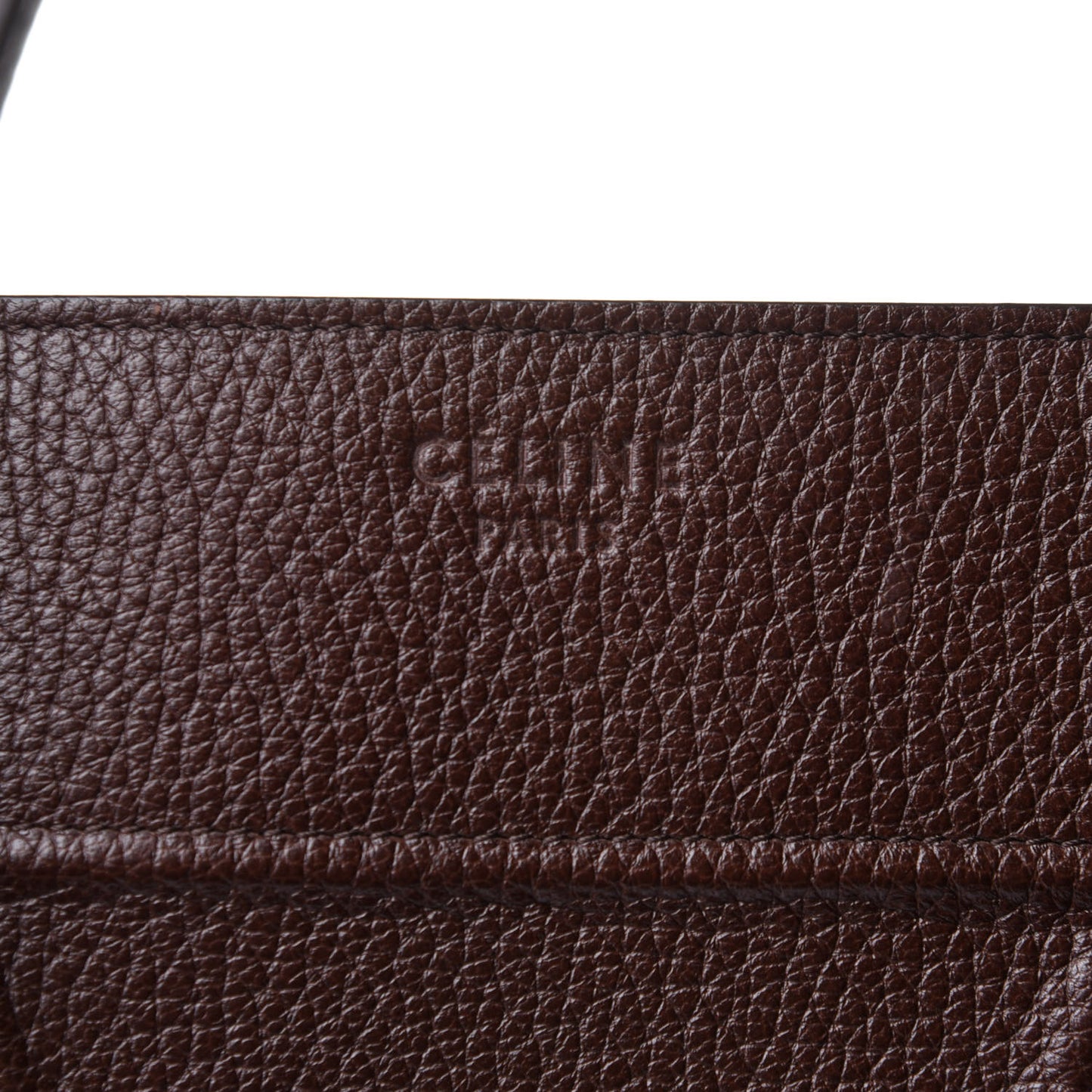 Grained Calfskin Medium Phantom Luggage Brown