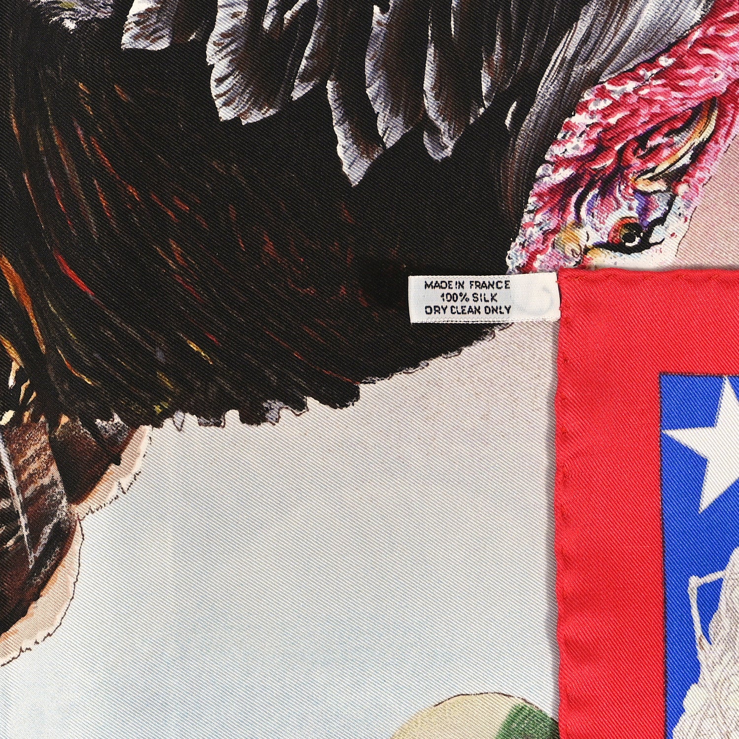 Hermes Silk Faune Et Flore Du Texas Scarf 90 Bleu 3 of 4