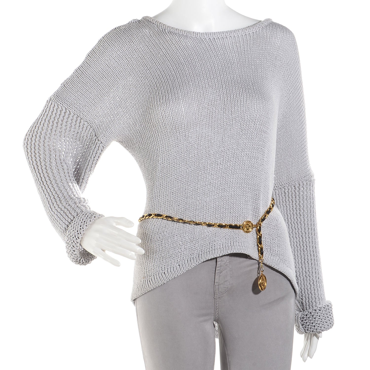 Chanel Leather CC Medallion Chain Belt Black Gold 2 of 5