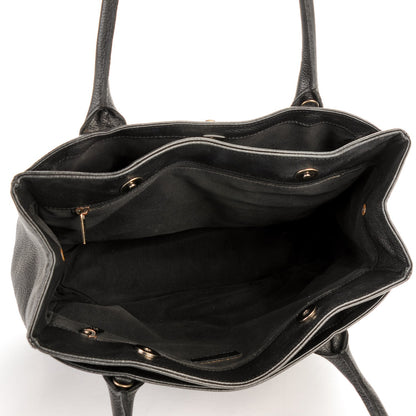 Chanel Calfskin Tall Cerf Tote Black 5 of 8