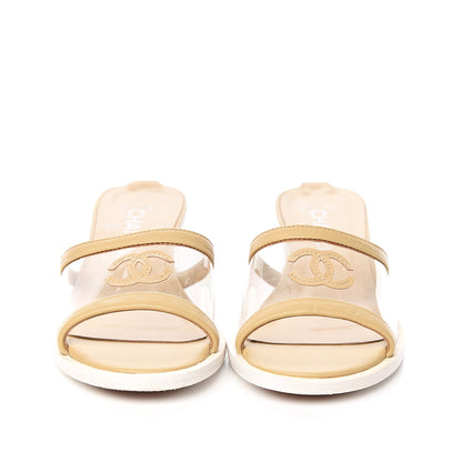 Chanel Lambskin PVC Mule 36 Transparent Beige 2 of 8