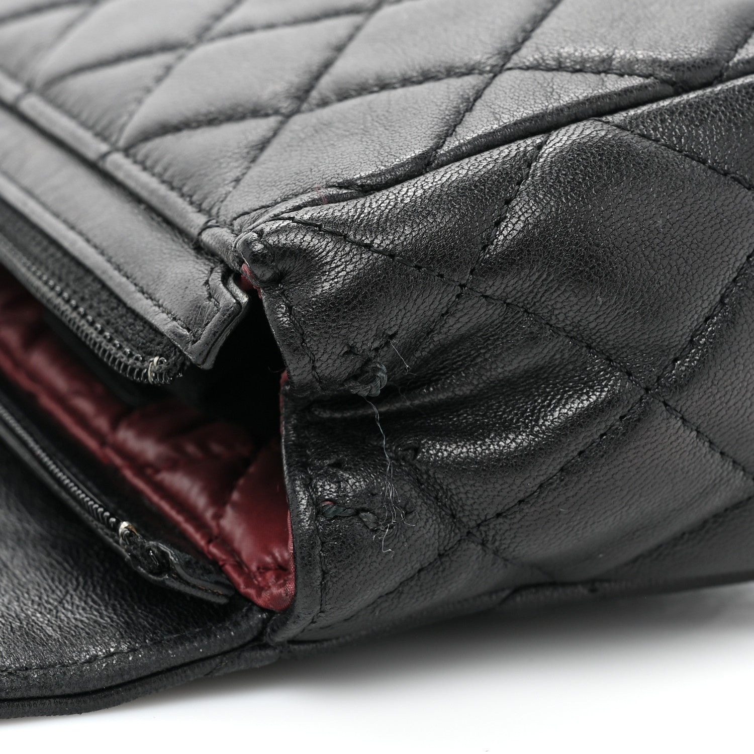 Chanel Lambskin Quilted Flap Cosmetic Case Black 14 of 17