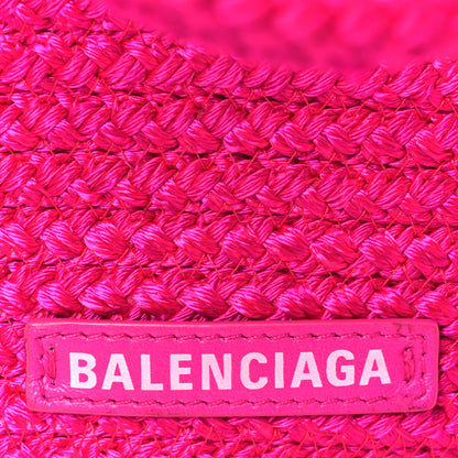 Balenciaga BOTTEGA VENETA Raffia Large Ibiza Basket Bag  Lipstick Pink 7 of 14