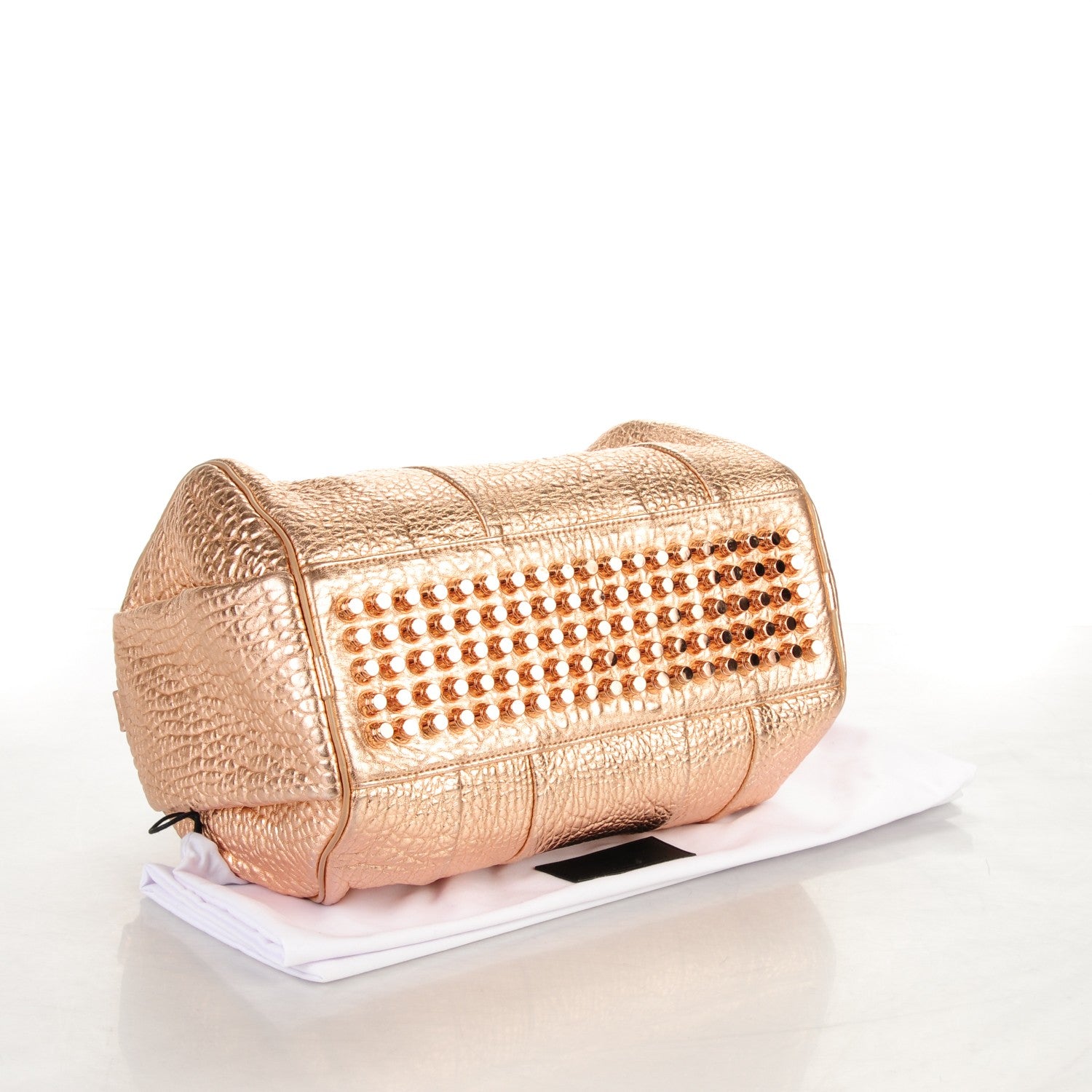 Alexander Wang Metallic Pebbled Lambskin Rocco Rose Gold Hardware 4 of 8