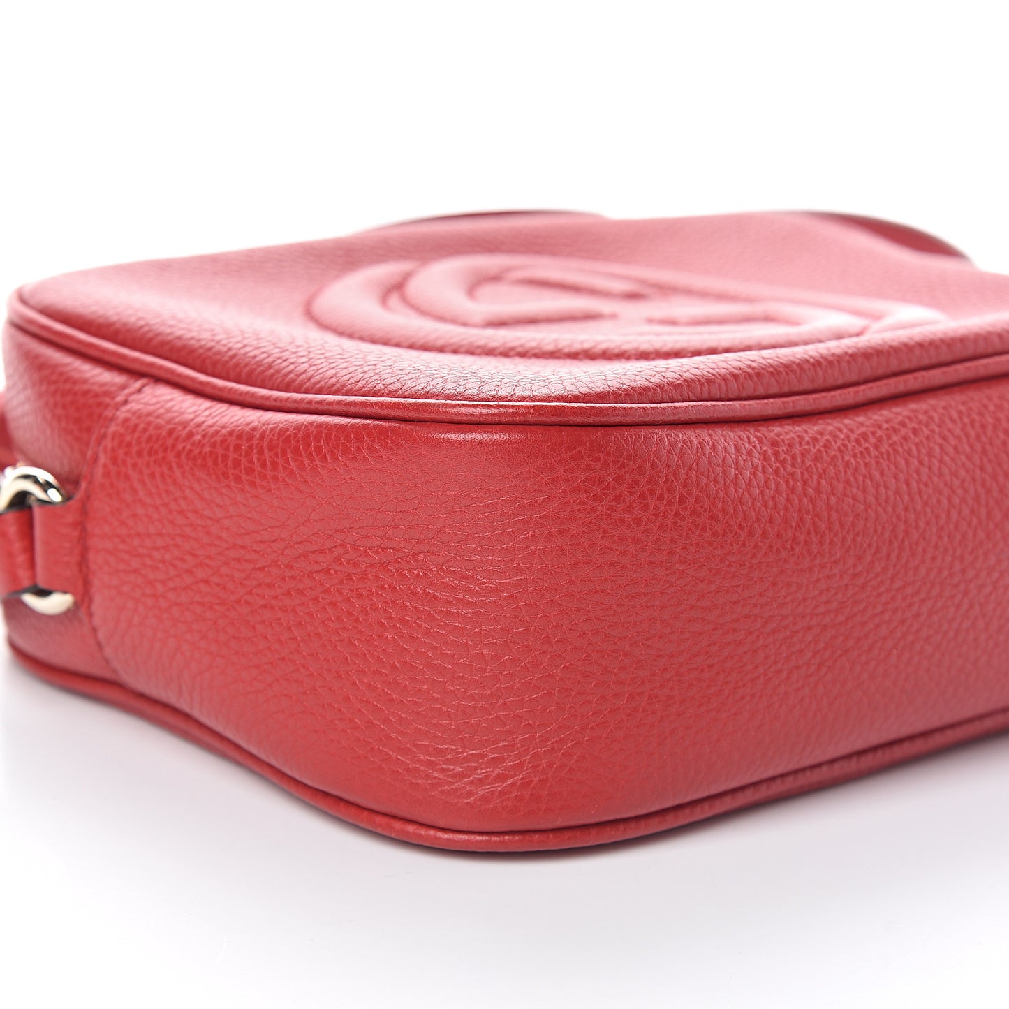 Pebbled Calfskin Small Soho Disco Bag Tabasco Red