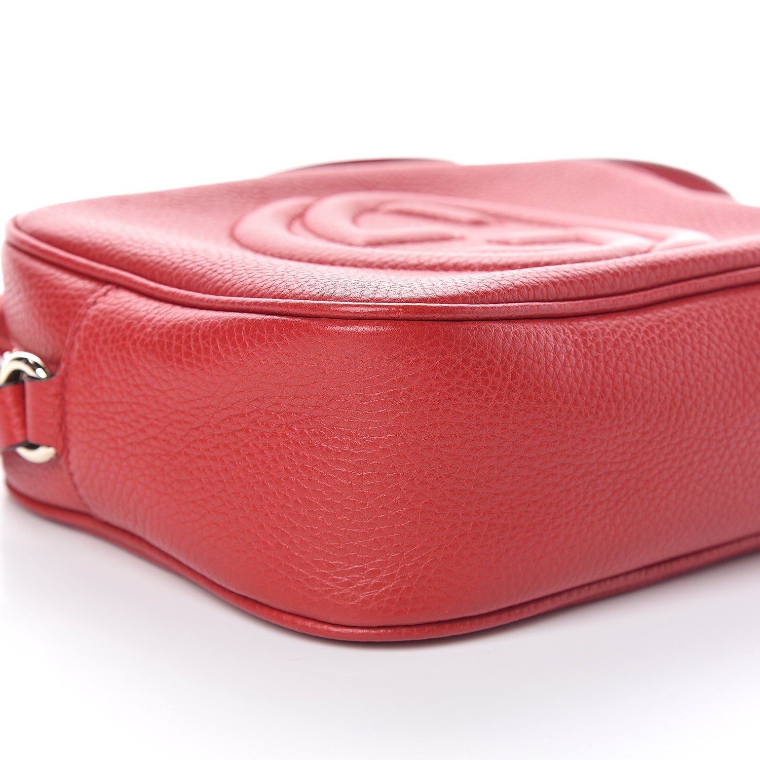 Gucci Pebbled Calfskin Small Soho Disco Bag Tabasco Red 8 of 9