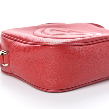 Gucci Pebbled Calfskin Small Soho Disco Bag Tabasco Red 8 of 9