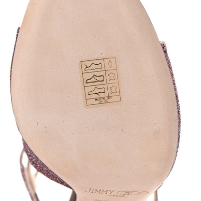 Jimmy Choo Glitter Lang Sandals 40 Pink 9 of 10