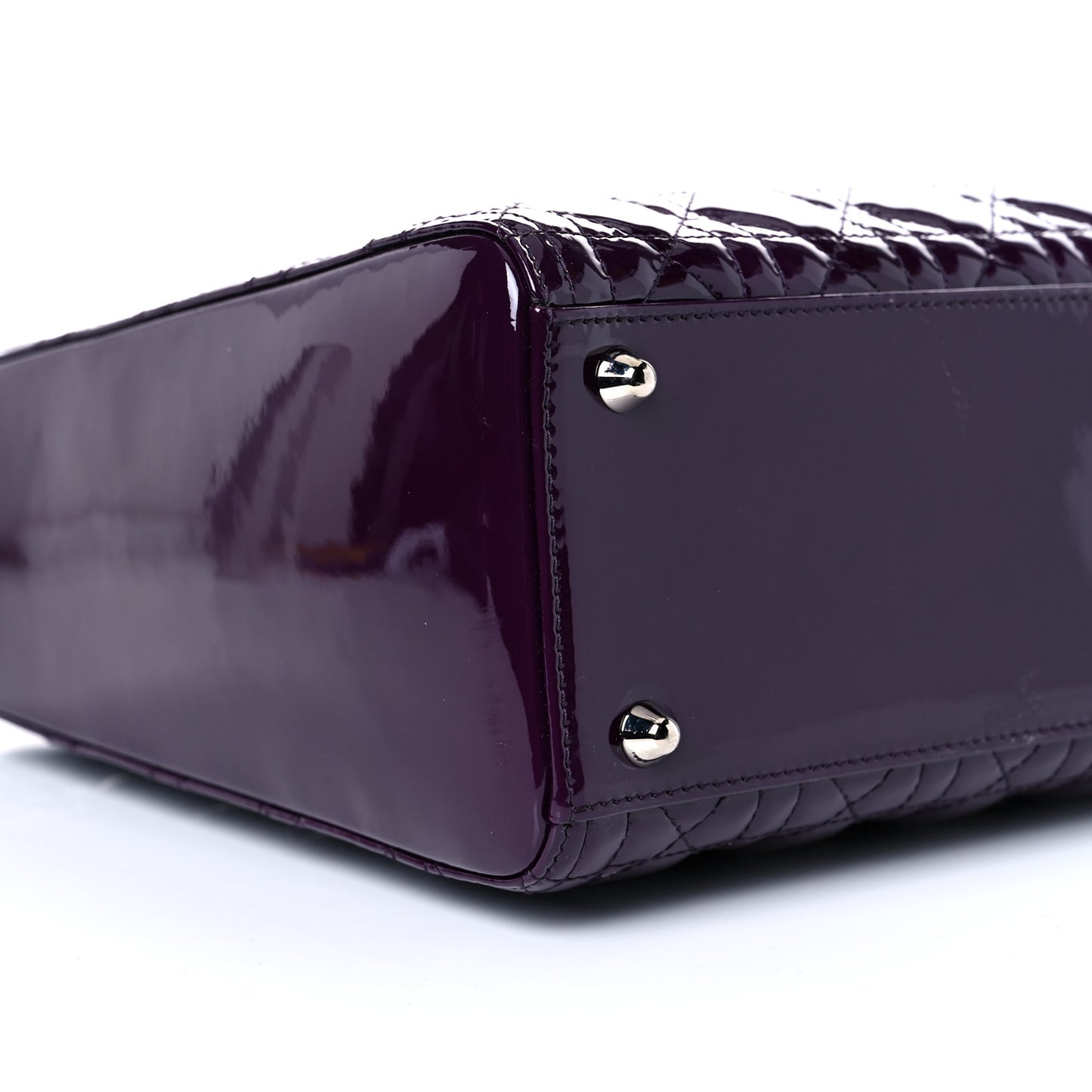 Patent Cannage Large Lady Dior Violet Purple