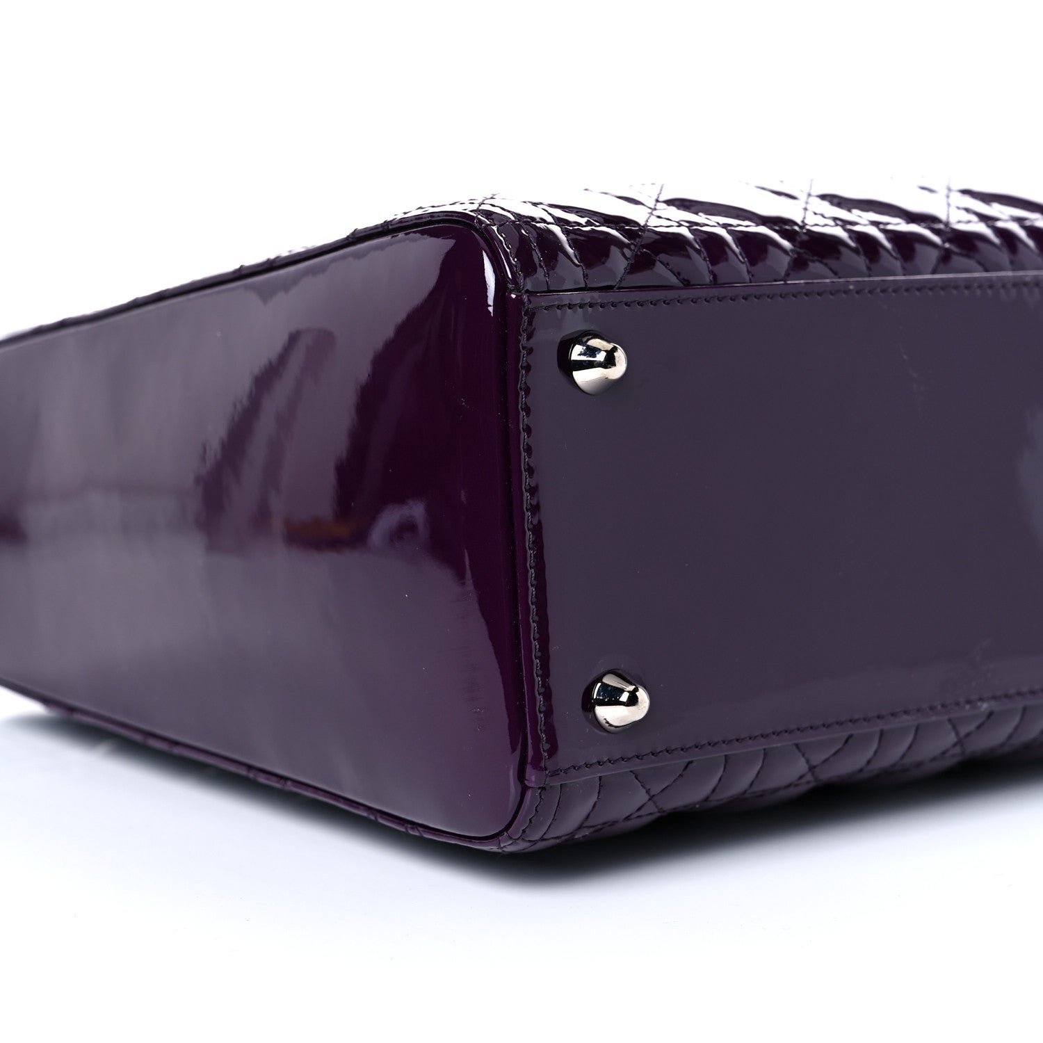 Christian Dior Patent Cannage Large Lady Dior Violet Purple 7 of 11