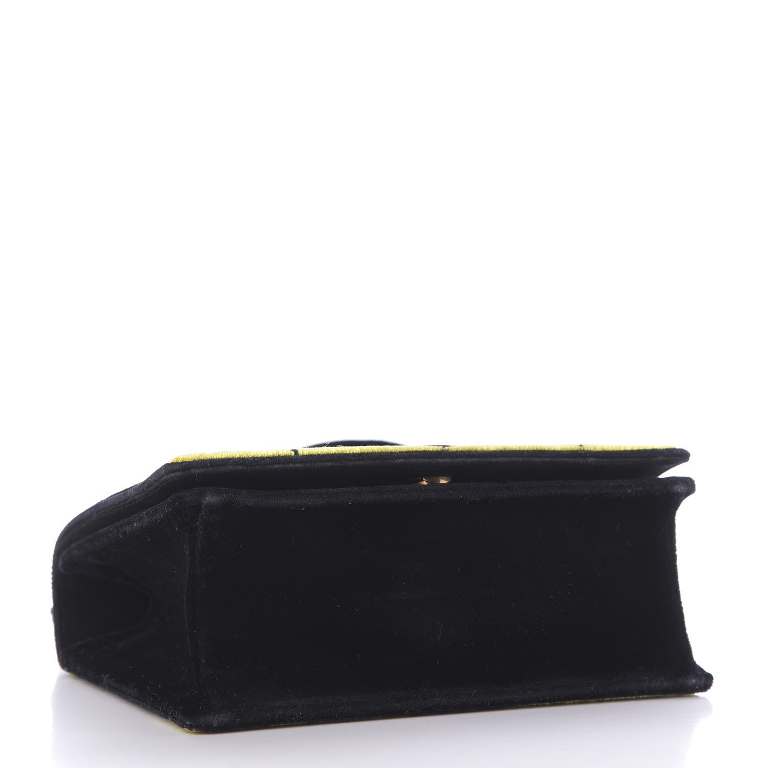 Prada Velluto Ricamo Cahier Shoulder Bag Black 4 of 8