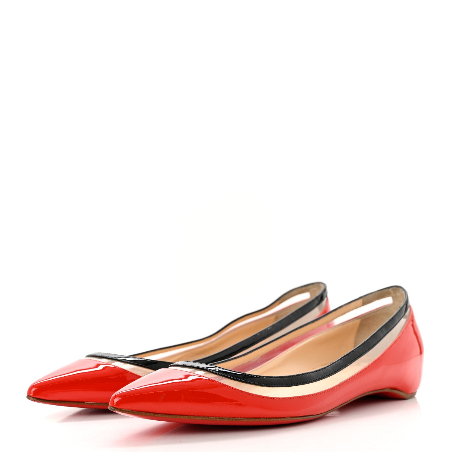 Christian Louboutin Patent PVC Paulina Flats 41 Carazon 3 of 7