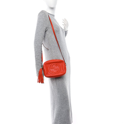 Gucci Pebbled Calfskin Small Soho Disco Bag Sun Orange 2 of 11